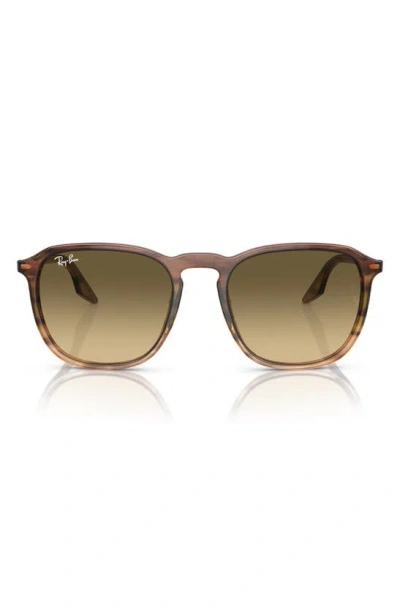 Ray Ban 52mm Gradient Square Sunglasses In Brown