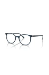 Ray Ban Ray-ban 52mm Irregular Optical Glasses In Black