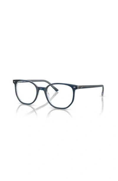 Ray Ban Ray-ban 52mm Irregular Optical Glasses In Black