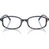 Ray Ban Ray-ban 52mm Irregular Optical Glasses In Blue Havana