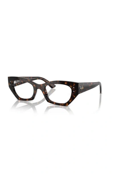 Ray Ban Ray-ban 52mm Irregular Optical Glasses In Multi