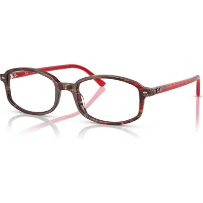 Ray Ban Ray-ban 52mm Irregular Optical Glasses In Fantasy Red