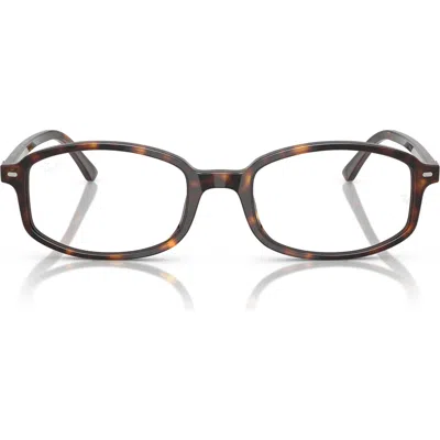 Ray Ban Ray-ban 52mm Irregular Optical Glasses In Havana
