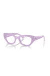 Ray Ban Ray-ban 52mm Irregular Optical Glasses In Purple
