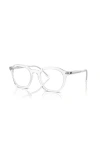 Ray Ban Ray-ban 52mm Irregular Optical Glasses In Transparent