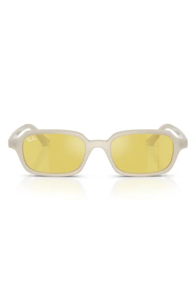 Ray Ban Ray-ban 52mm Mirrored Pillow Sunglasses In White