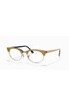 Ray Ban Ray-ban 52mm Oval Optical Glasses In Gold