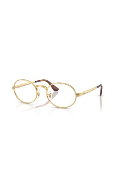 Ray Ban Ray-ban 52mm Oval Optical Glasses In Multi