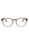 Ray Ban Ray-ban 52mm Phantos Optical Glasses In Brown/yellow