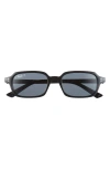 Ray Ban Ray-ban 52mm Polarized Pillow Sunglasses In Black