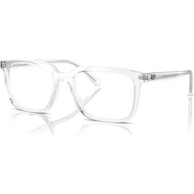 Ray Ban Ray-ban 52mm Rectangle Optical Glasses In White