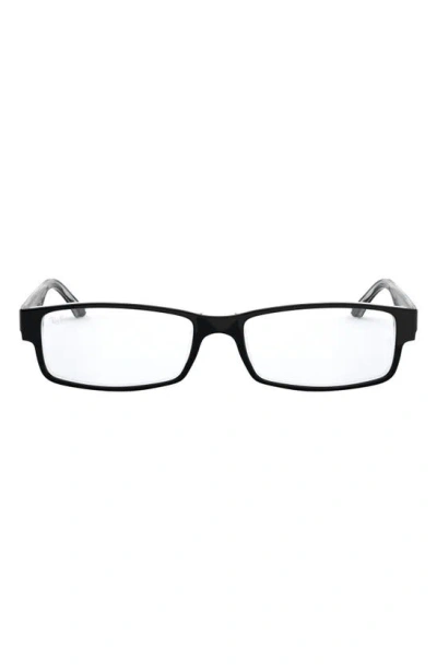 Ray Ban 52mm Rectangular Optical Glasses In Black