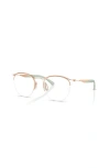 Ray Ban Ray-ban 52mm Round Optical Glasses In Gold