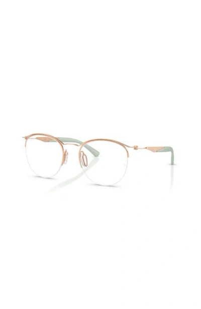 Ray Ban Ray-ban 52mm Round Optical Glasses In Gold