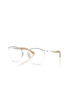 Ray Ban Ray-ban 52mm Round Optical Glasses In Silver