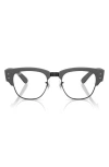 Ray Ban Ray-ban 52mm Square Optical Glasses In Black Grey