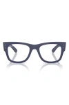 Ray Ban Ray-ban 52mm Square Optical Glasses In Blue