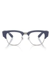 Ray Ban Ray-ban 52mm Square Optical Glasses In Blue