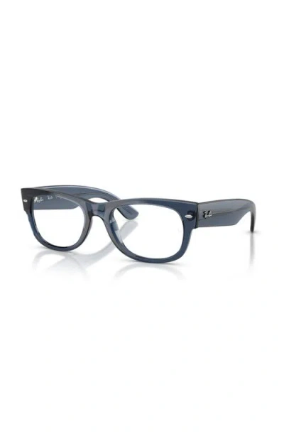 Ray Ban Ray-ban 52mm Square Optical Glasses In Black