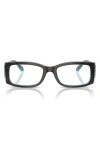 Ray Ban Ray-ban 52mm Square Optical Glasses In Blue Brown