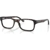 Ray Ban Ray-ban 52mm Square Optical Glasses In Brown