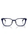 Ray Ban Ray-ban 52mm Square Optical Glasses In Dark Blue
