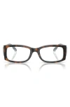 Ray Ban Ray-ban 52mm Square Optical Glasses In Dark Havana