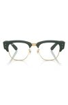 Ray Ban Ray-ban 52mm Square Optical Glasses In Gold Green
