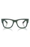 Ray Ban Ray-ban 52mm Square Optical Glasses In Green