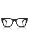 Ray Ban Ray-ban 52mm Square Optical Glasses In Sand Black