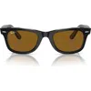 Ray Ban Ray-ban 52mm Square Sunglasses In Black Brown