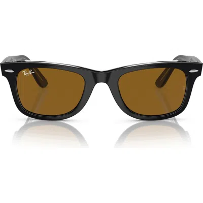 Ray Ban Ray-ban 52mm Square Sunglasses In Black Brown