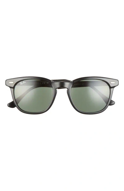 Ray Ban 52mm Square Sunglasses In Black / Green