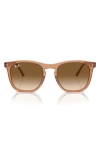 Ray Ban 53mm Gradient Square Sunglasses In Blush Transparent