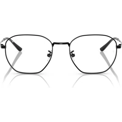 Ray Ban Ray-ban 53mm Irregular Optical Glasses In Black