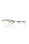 Ray Ban Ray-ban 53mm Irregular Optical Glasses In Black