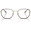 Ray Ban Ray-ban 53mm Irregular Optical Glasses In Gold Havana