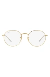 Ray Ban 53mm Jack Polarized Irregular In Gold Flash