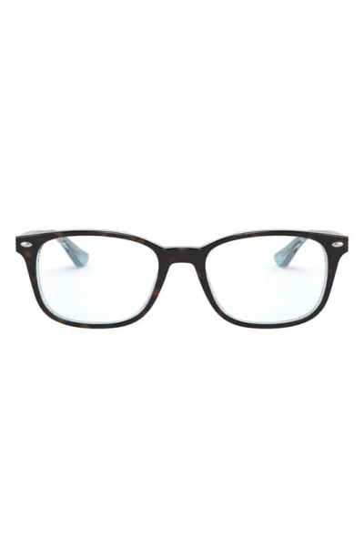 Ray Ban 53mm Optical Glasses In Blue Havana