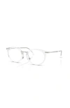 Ray Ban Ray-ban 53mm Oval Optical Glasses In Transparent
