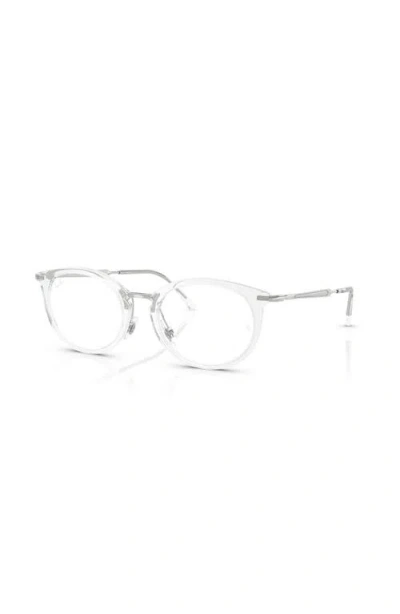 Ray Ban Ray-ban 53mm Oval Optical Glasses In Transparent