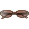Ray Ban Ray-ban 53mm Pillow Oval Sunglasses In Opal Brown