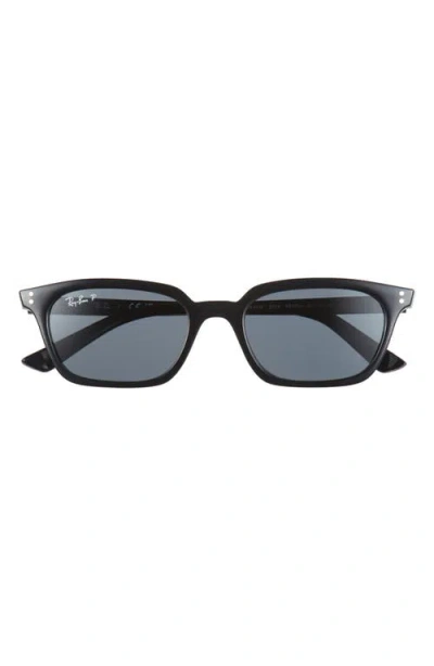 Ray Ban Ray-ban 53mm Polarized Pillow Sunglasses In Black