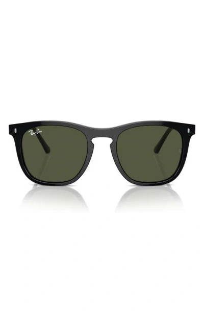 Ray Ban 53mm Polarized Square Sunglasses In Black