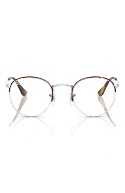 Ray Ban Ray-ban 53mm Round Optical Glasses In Havana