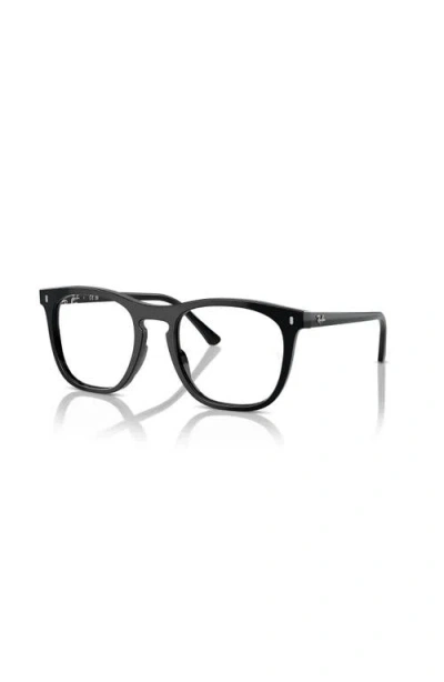 Ray Ban Ray-ban 53mm Square Optical Glasses In Black