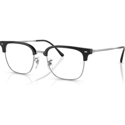 Ray Ban Ray-ban 53mm Square Optical Glasses In Black