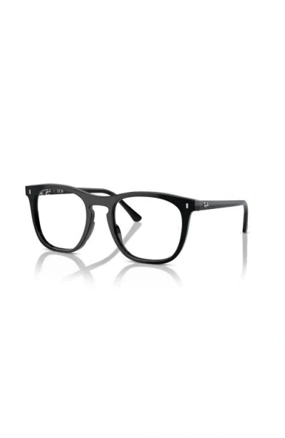 Ray Ban Ray-ban 53mm Square Optical Glasses In Black