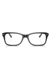 Ray Ban 53mm Square Optical Glasses In Black