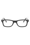 Ray Ban 53mm Square Optical Glasses In Black
